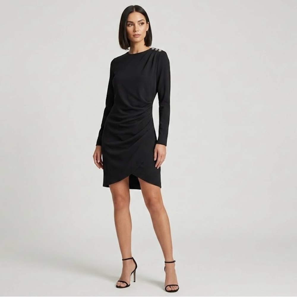 Express Black Long Sleeve Dress Size S